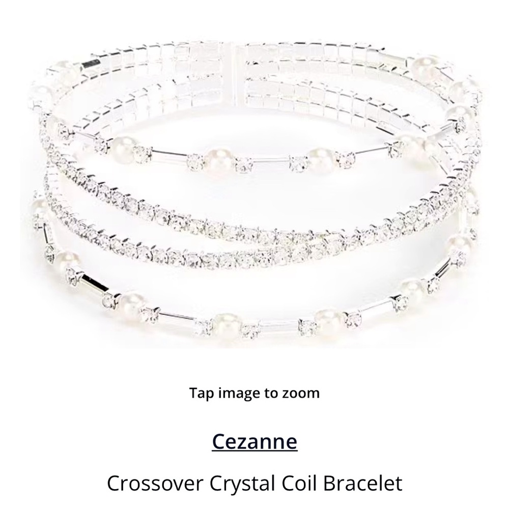 Cezanne Crossover Crystal Coil Bracelet